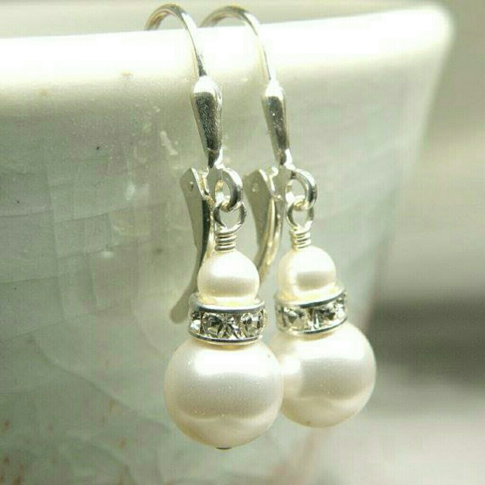 Crystal Pearl Earrings